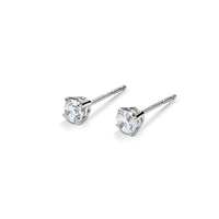 1/2 Carat Round Diamond Studs - White Gold
