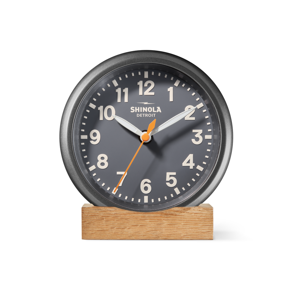 6" Runwell Clock Dark Gray