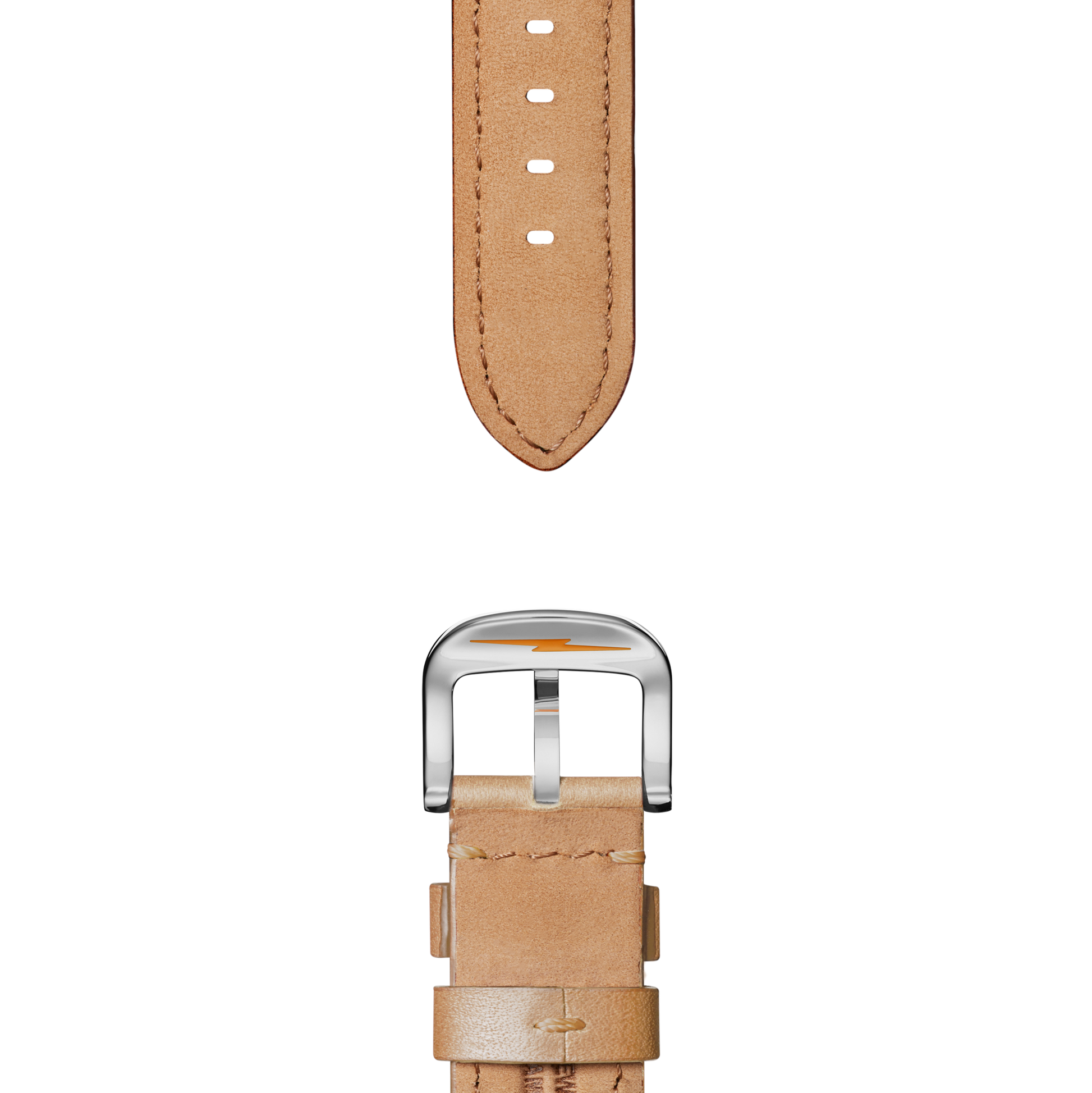 24mm Natural Leather Watch Strap - Natural