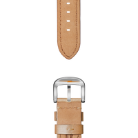 20mm Natural Leather Watch Strap - Natural
