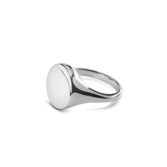 Statement Signet Ring - Sterling Silver
