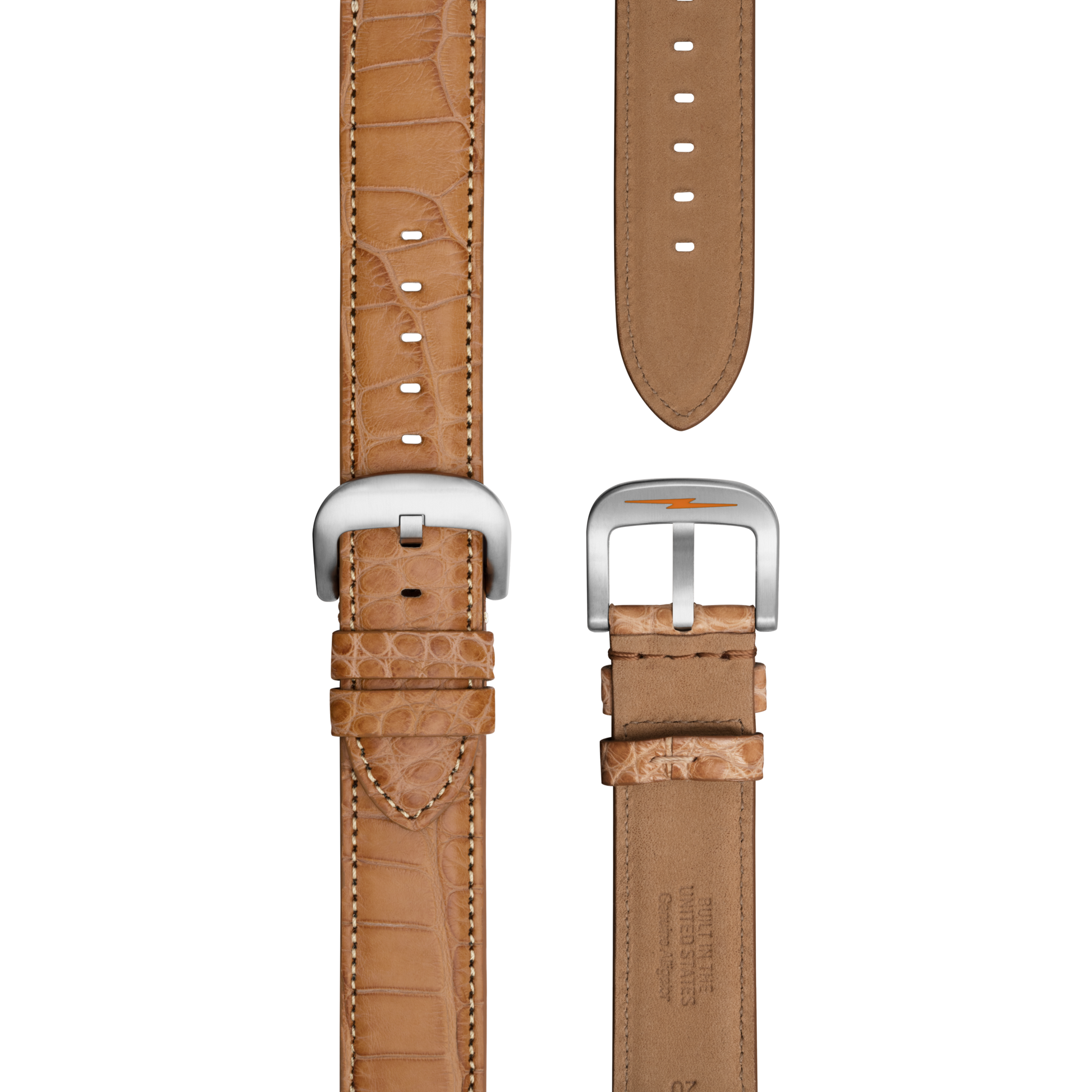 QR Strap: 20/20 Alligator SM, CN, RR Classic, BrSS - Tan