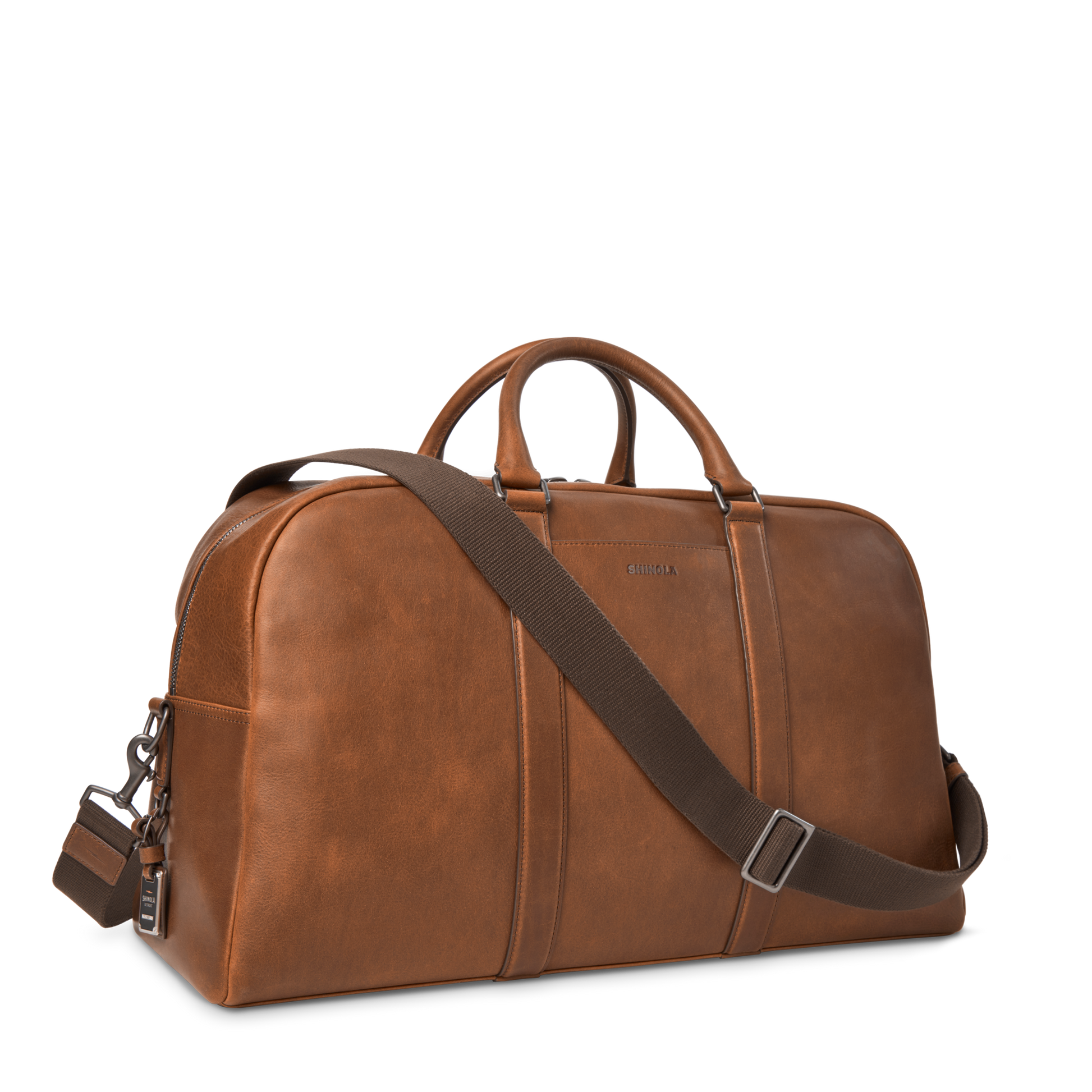 leather men's travel bag Shinola | Men's Runwell Duffle Bag - Medium | Brown