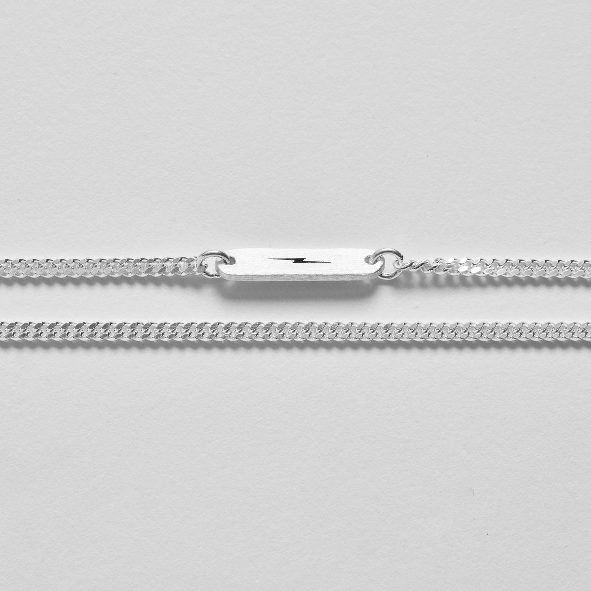 Simple Curb Chain Necklace - Sterling Silver
