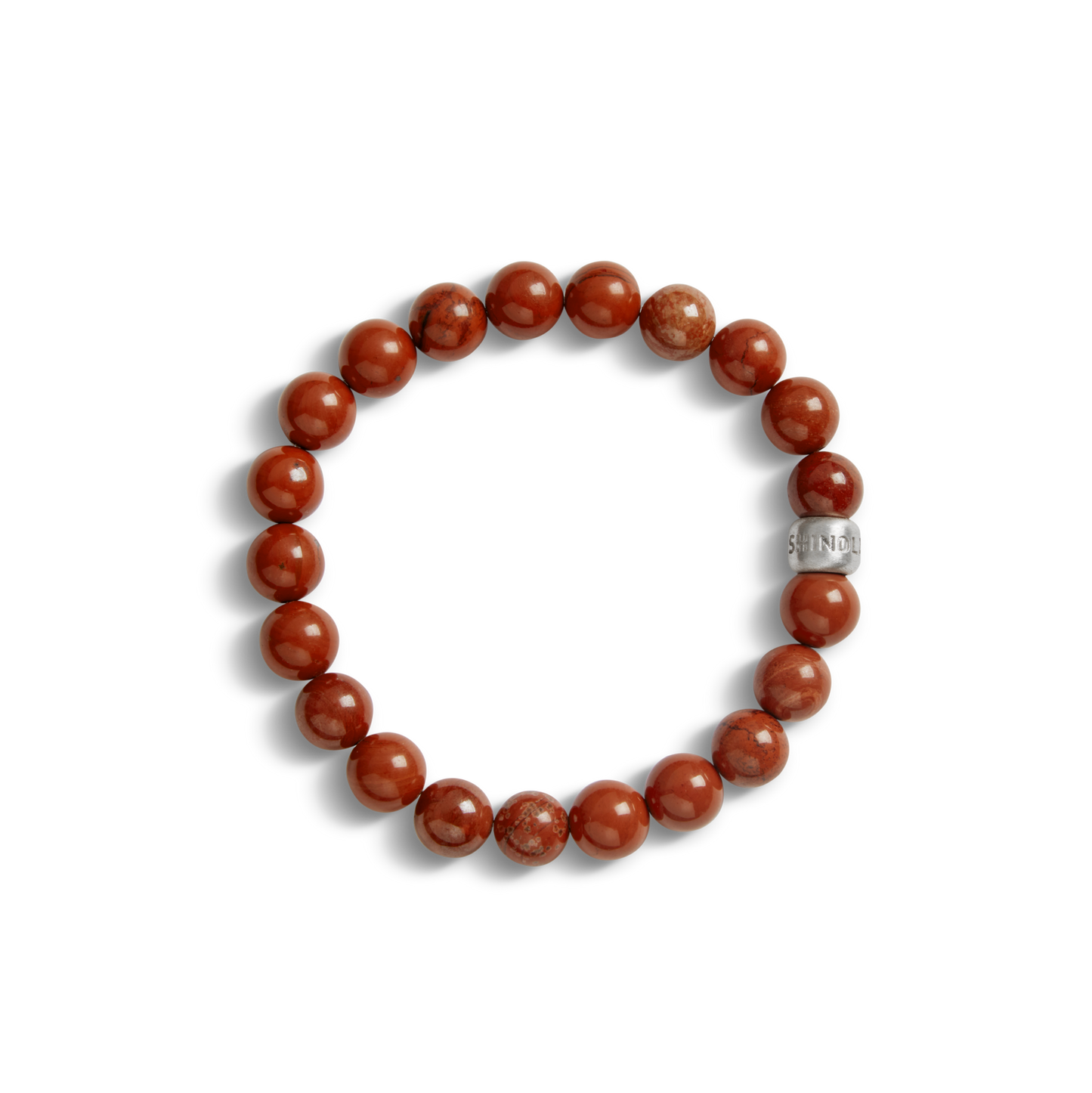 6mm Beaded Red Jasper Bracelet - Red Jasper