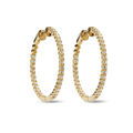 2 Carat Diamond Hoop Earrings - Yellow Gold