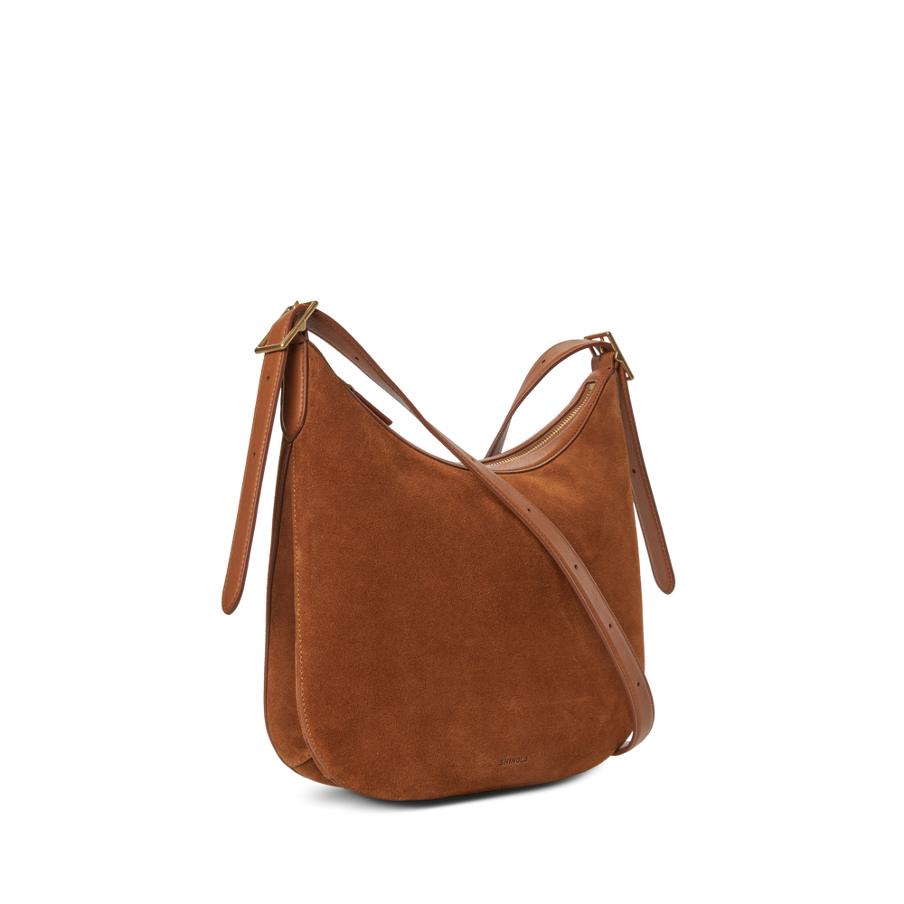 Medium Bixby Crossbody - Tan Suede