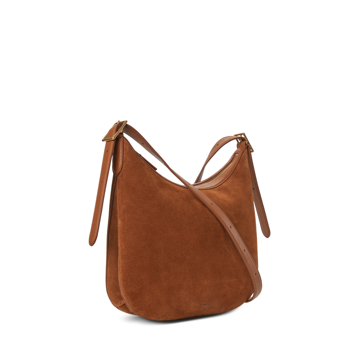 Medium Bixby Crossbody - Tan Suede
