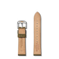 20mm Olive Leather Watch Strap - Olive