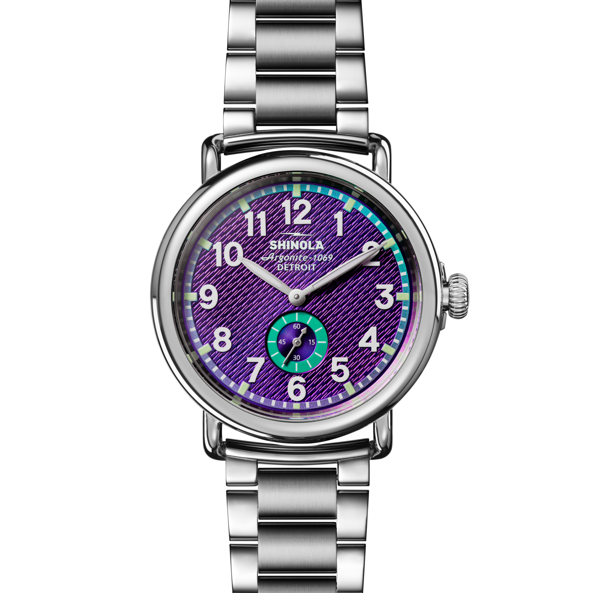 Runwell Watch - Silicone Purple Subsecond
