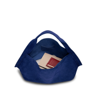 Derby Shoulder Bag - Sapphire Suede