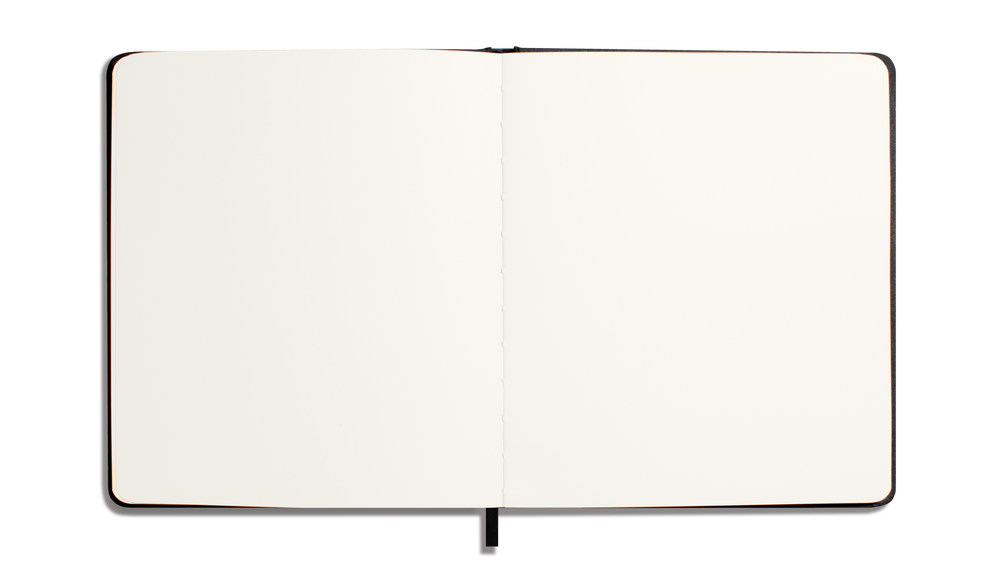 Large Hard Plain Sketchbook - Black