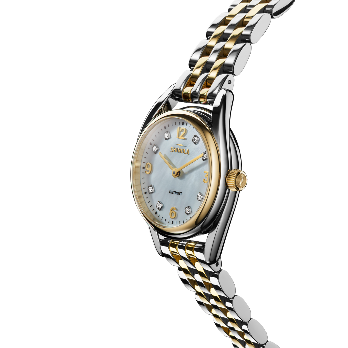 Diamond Derby Watch - White Mother of Pearl