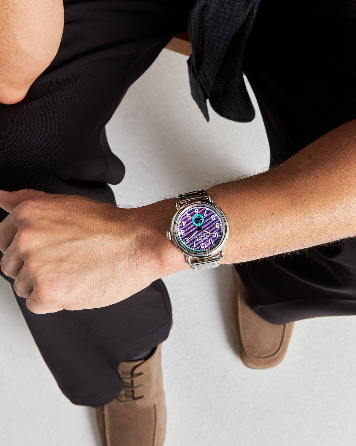 Runwell Watch - Silicon Purple Subsecond