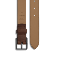 1 1/4" Center Bar Buckle Belt - Medium Brown