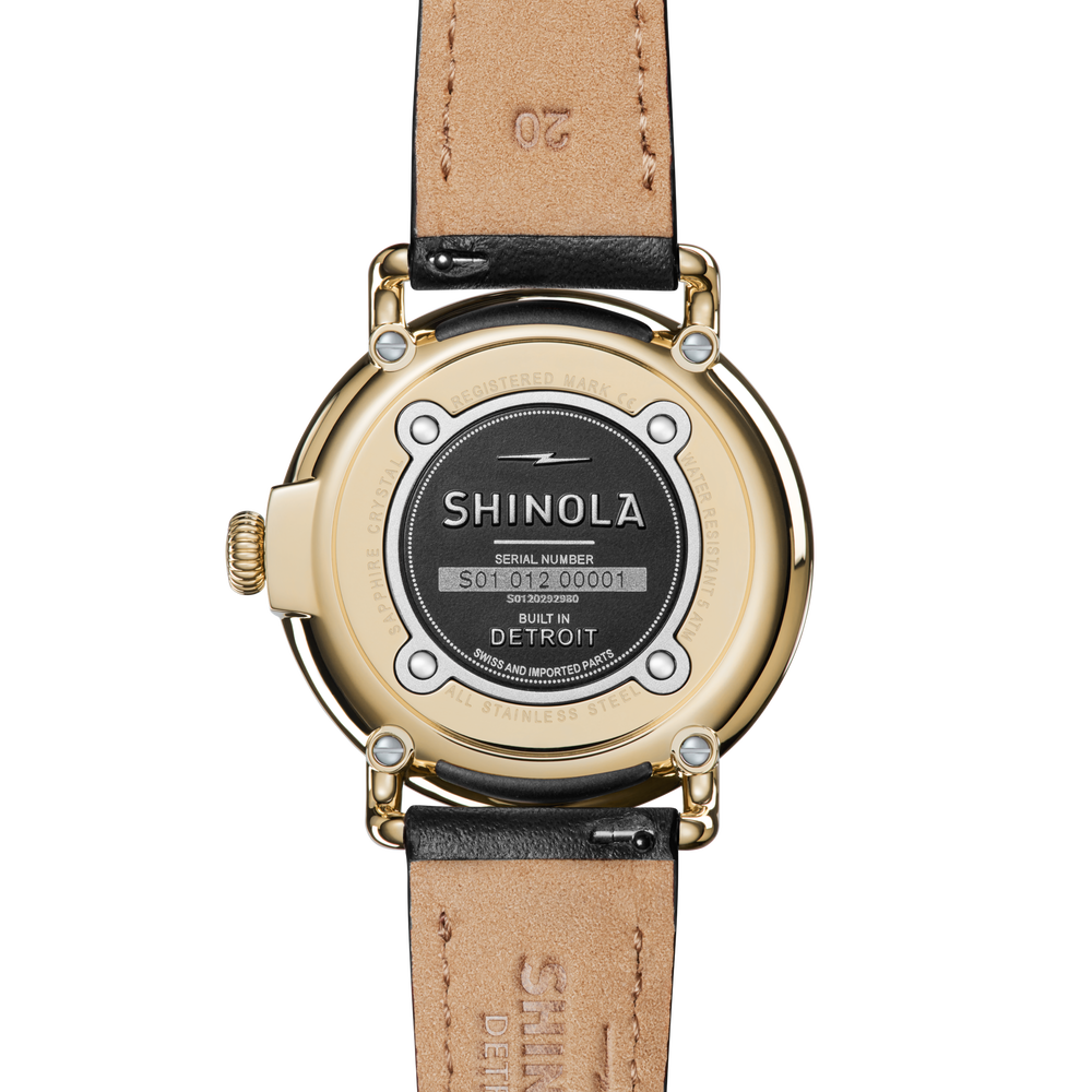 Runwell Watch - Black Mother of Pearl