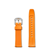 20mm Orange Rubber Watch Strap - Orange