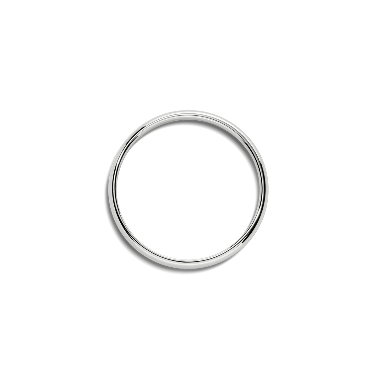 2mm Round White Gold Band