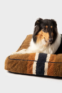 Napper Pillow Dog Bed - Stripe Brown