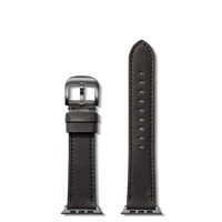 20mm Black Leather Apple Watch Strap - Black