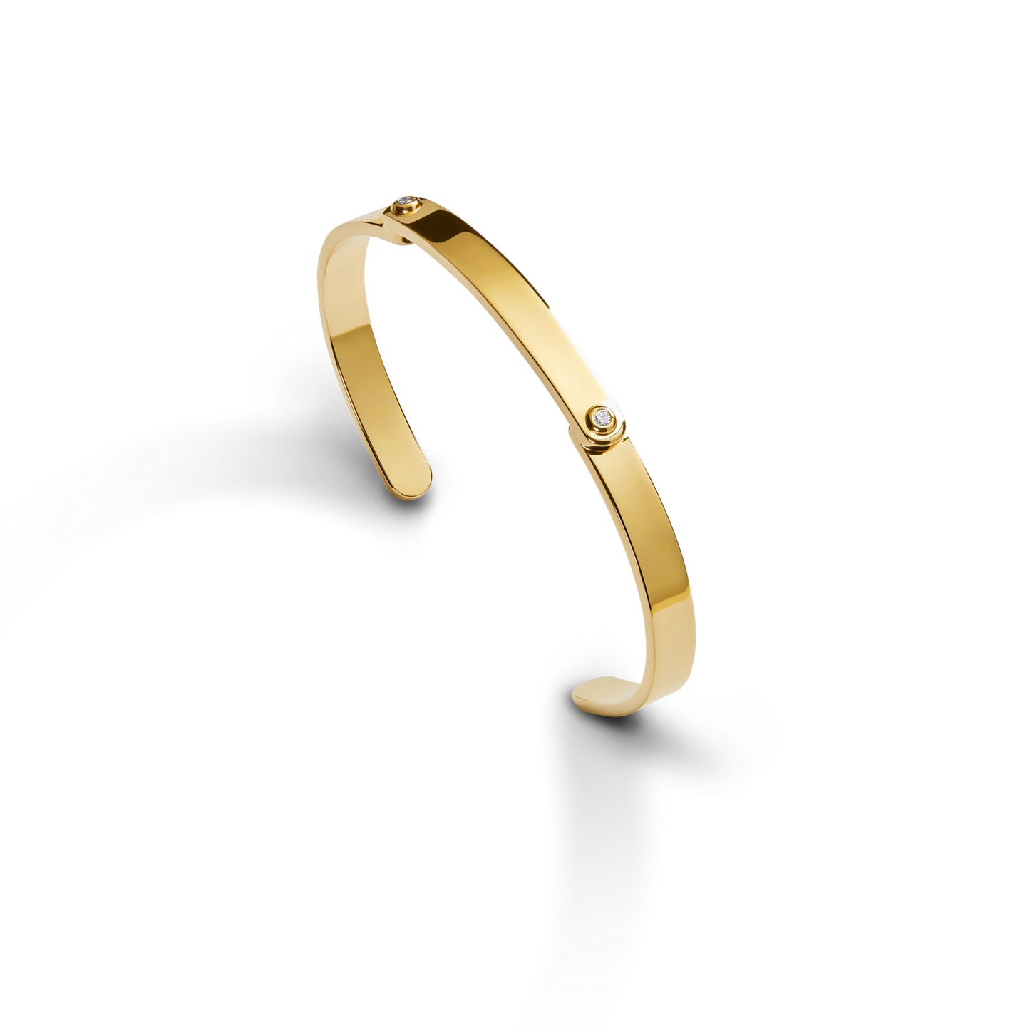 Diamond Rivet Bracelet - Yellow Gold