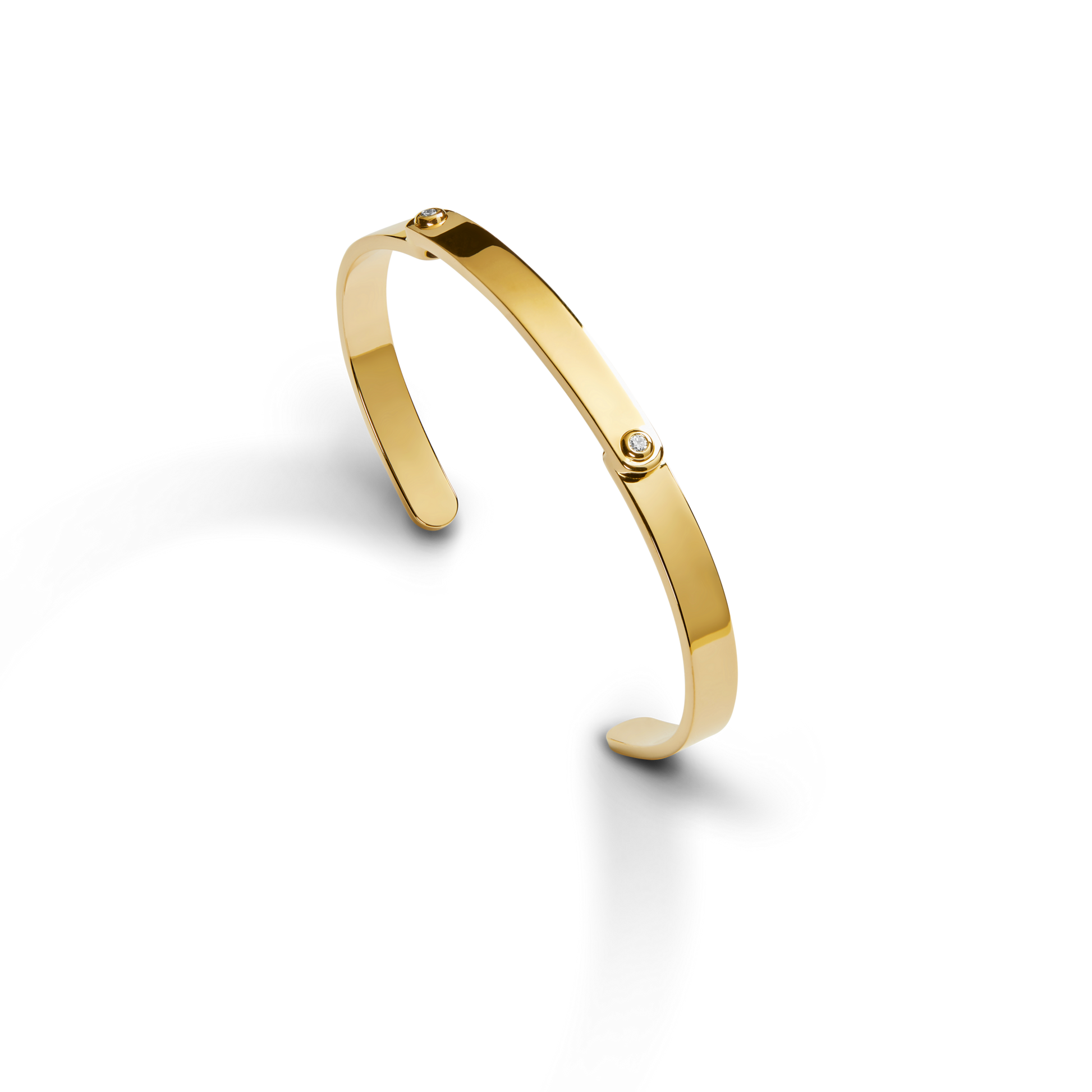 Diamond Rivet Bracelet - Yellow Gold