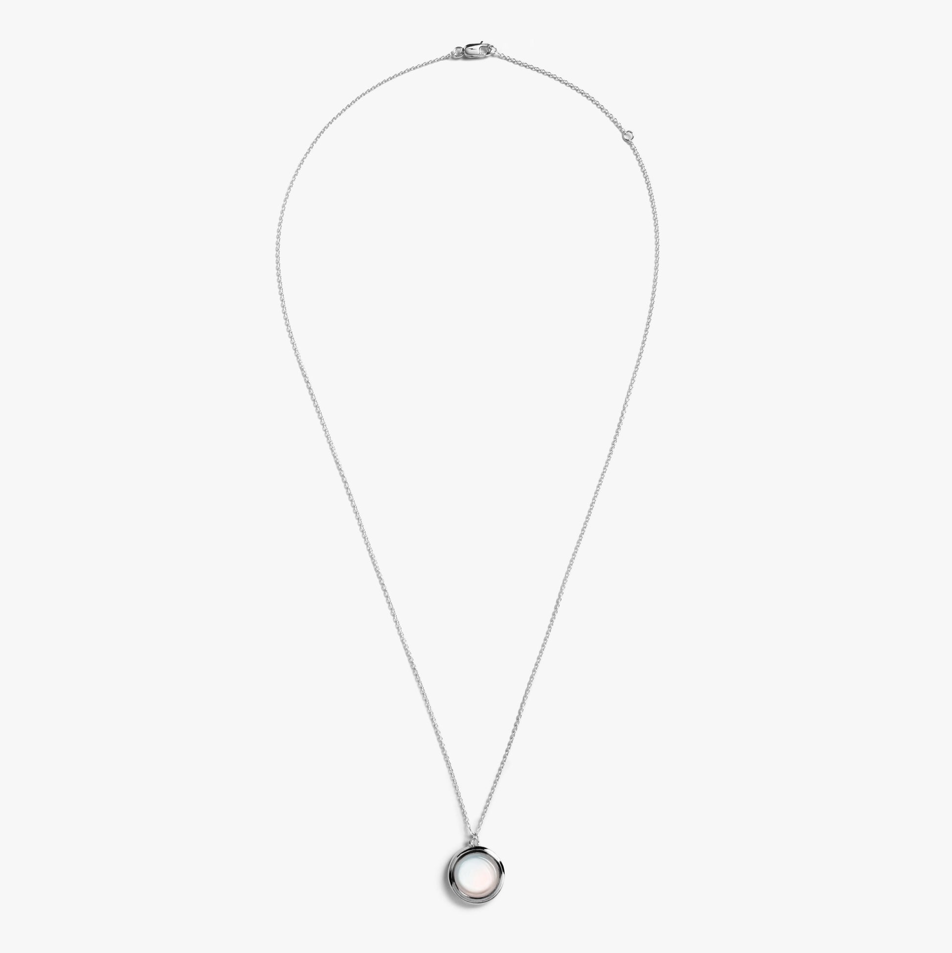 Heirloom Mother of Pearl Pendant Necklace - Sterling Silver