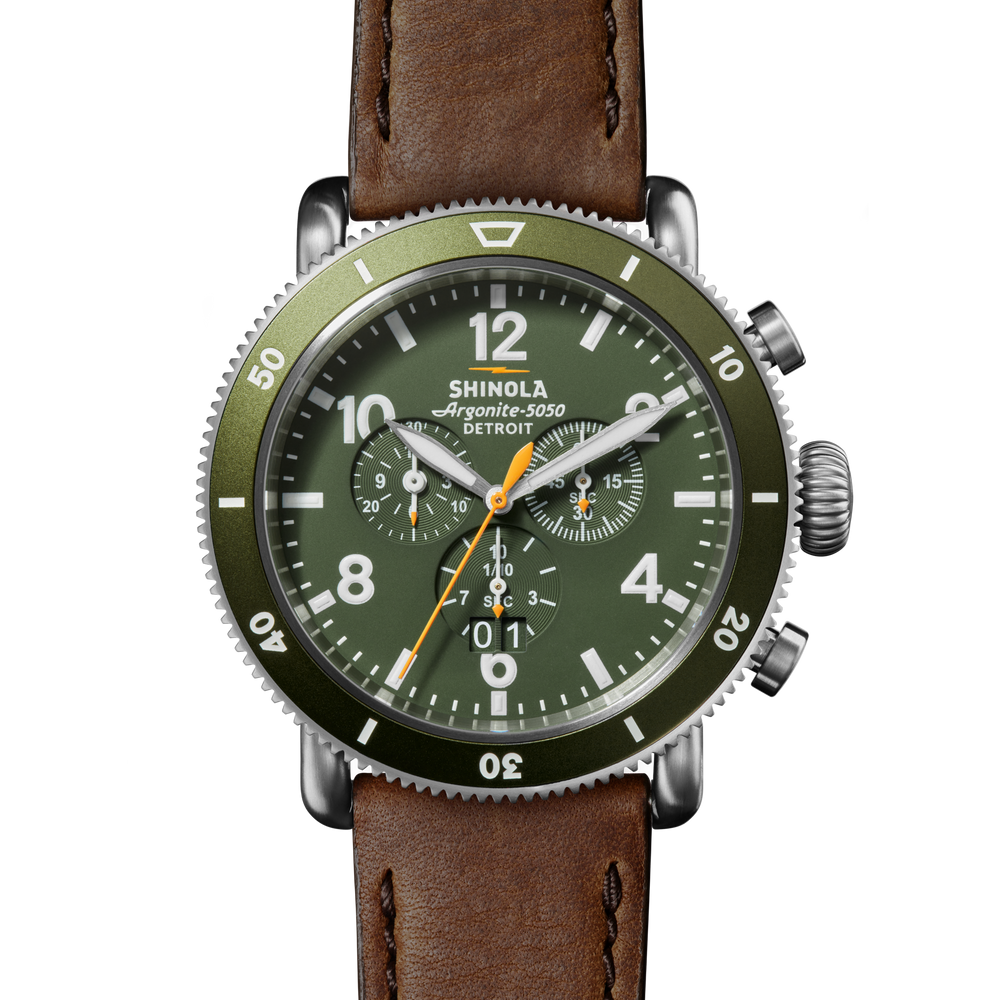 Runwell Sport Chronograph Watch - Dark Olive