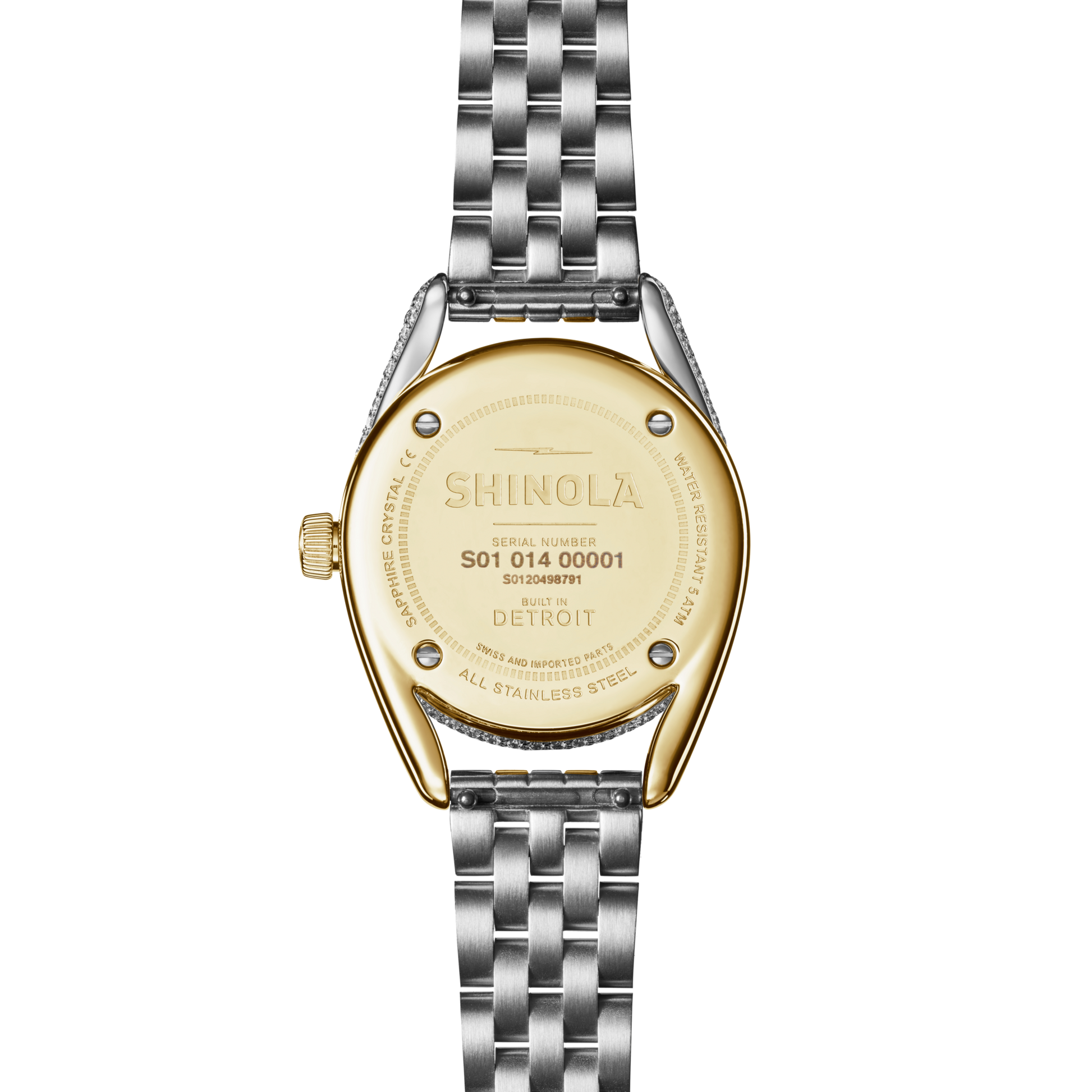 Diamond Derby Watch - Silver + Gold Bracelet