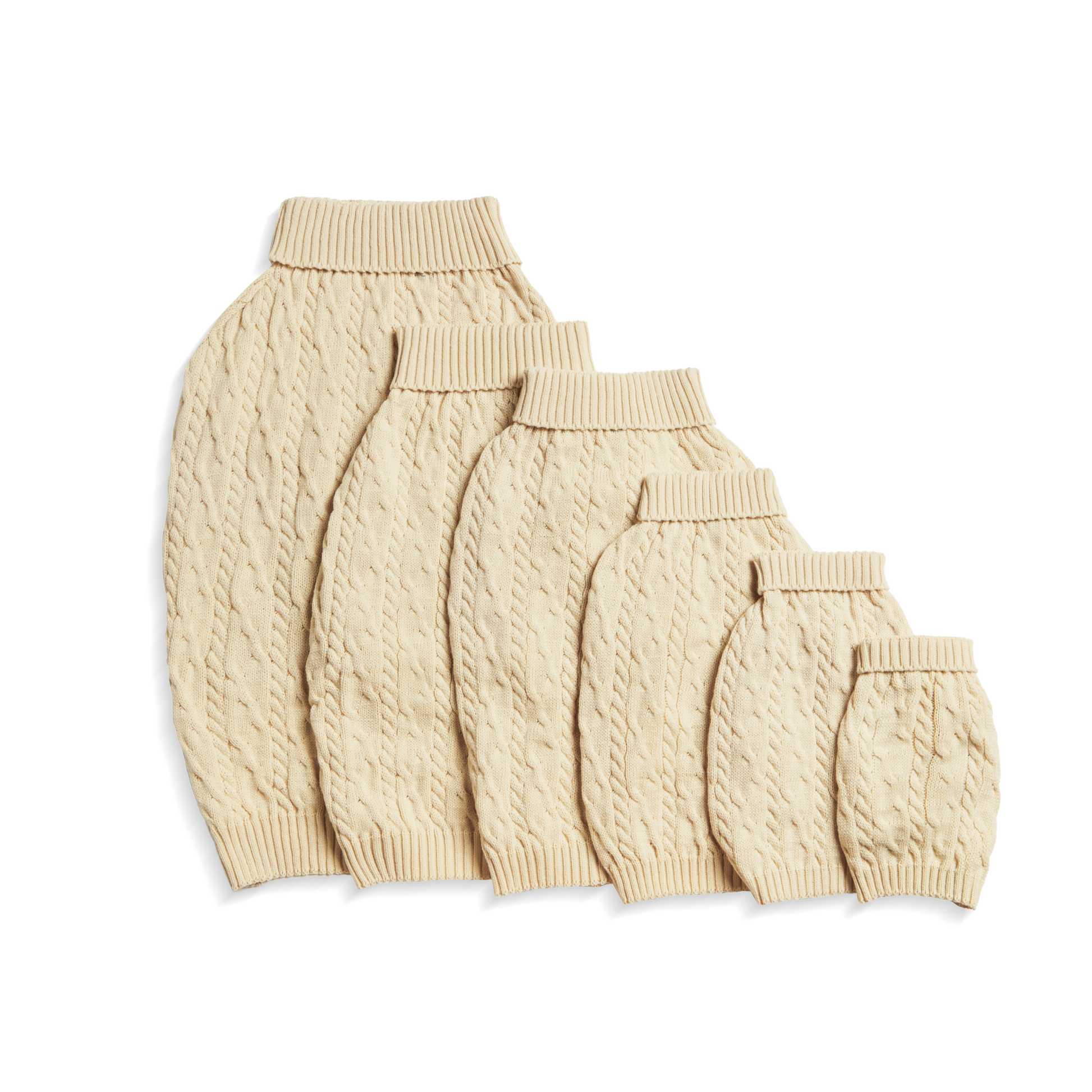 Cable Knit Dog Sweater - Ivory