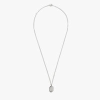 21mm Onyx Tag Necklace - Sterling Silver