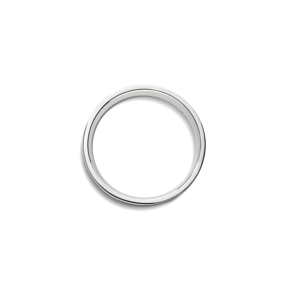 6mm Flat White Gold Band