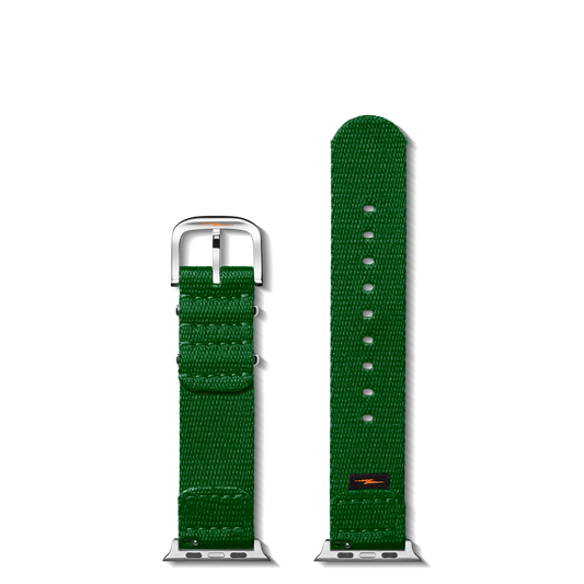 20mm Green Split Nylon Apple Watch Strap - Green
