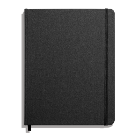Large Hard Plain Journal - Black