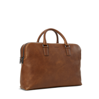 Double Zip Briefcase - Medium Brown