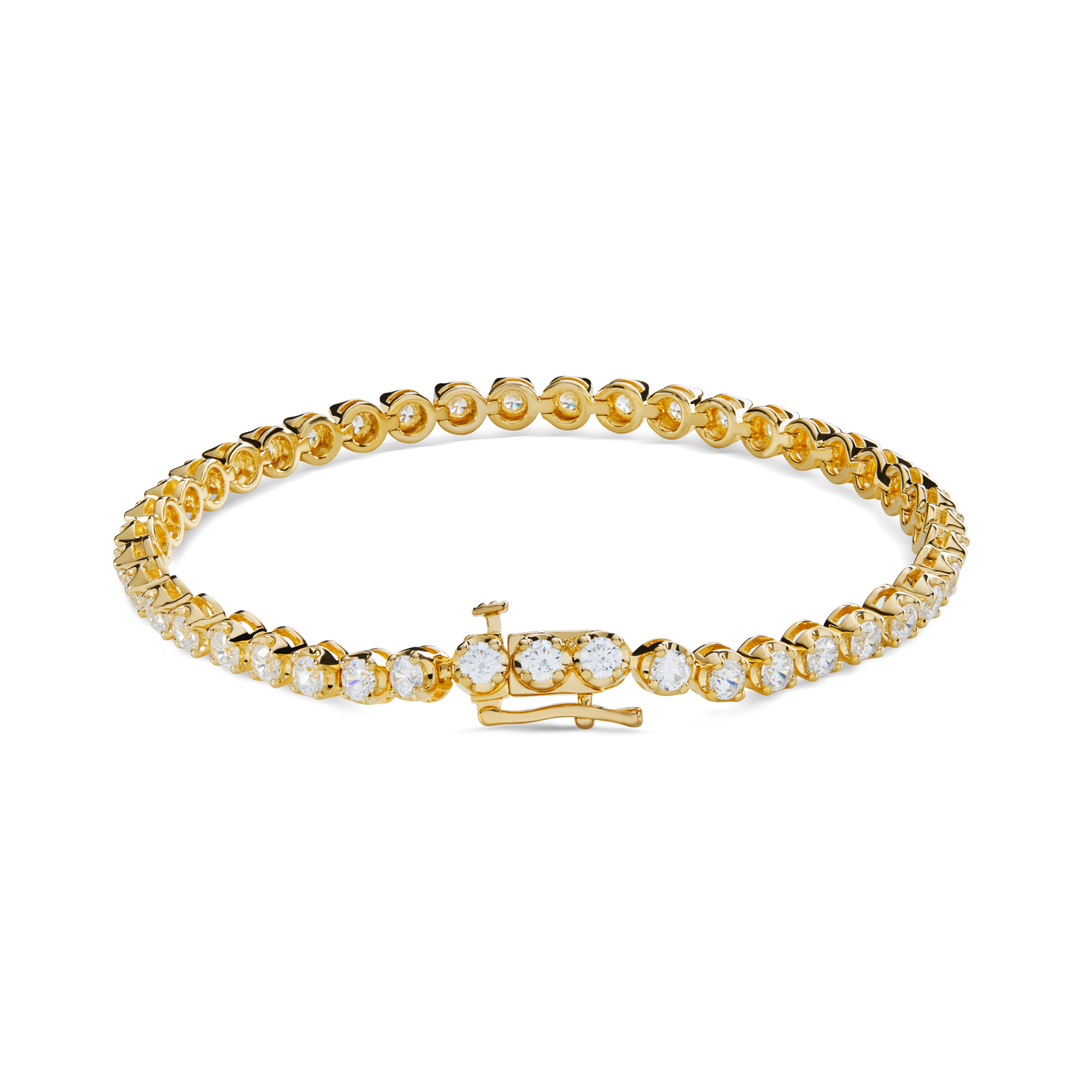 4 Carat Diamond Tennis Bracelet - Yellow Gold
