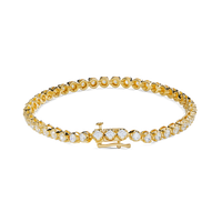 4 Carat 7" Diamond Tennis Bracelet - Yellow Gold