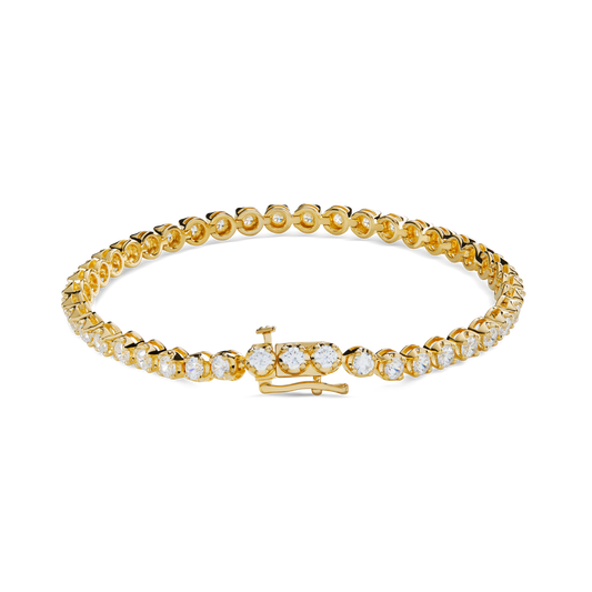 4 Carat 7" Diamond Tennis Bracelet - Yellow Gold