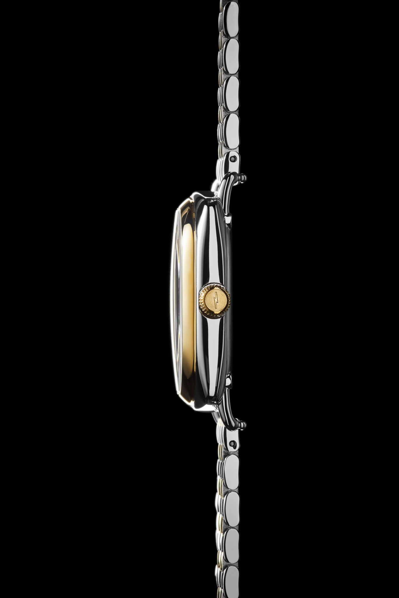 Watch: Bixby 3H 29x34mm, Silver & Gold Bracelet - Light Silver