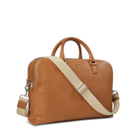 Double Zip Briefcase - Tan