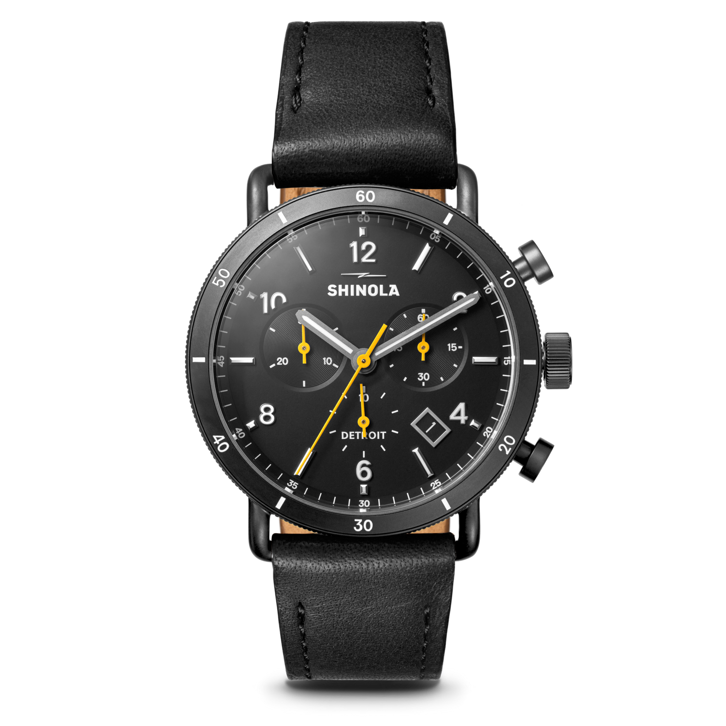 Canfield Sport Chronograph - Black Leather Strap