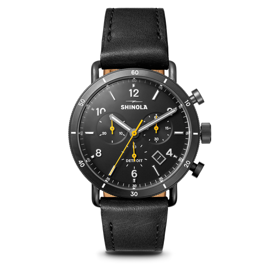 Canfield Sport - Black Leather Strap