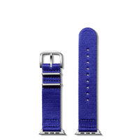 20mm Cobalt Blue Split Nylon Apple Watch Strap - Cobalt