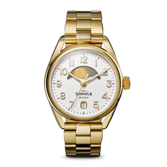 Watch: Derby Day & Night 38mm, Gold Bracelet - Light Silver