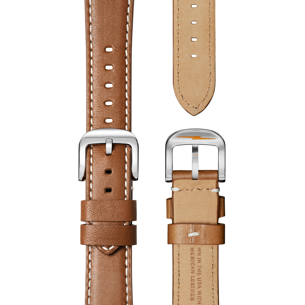 Runwell Watch - White Tan Leather Strap