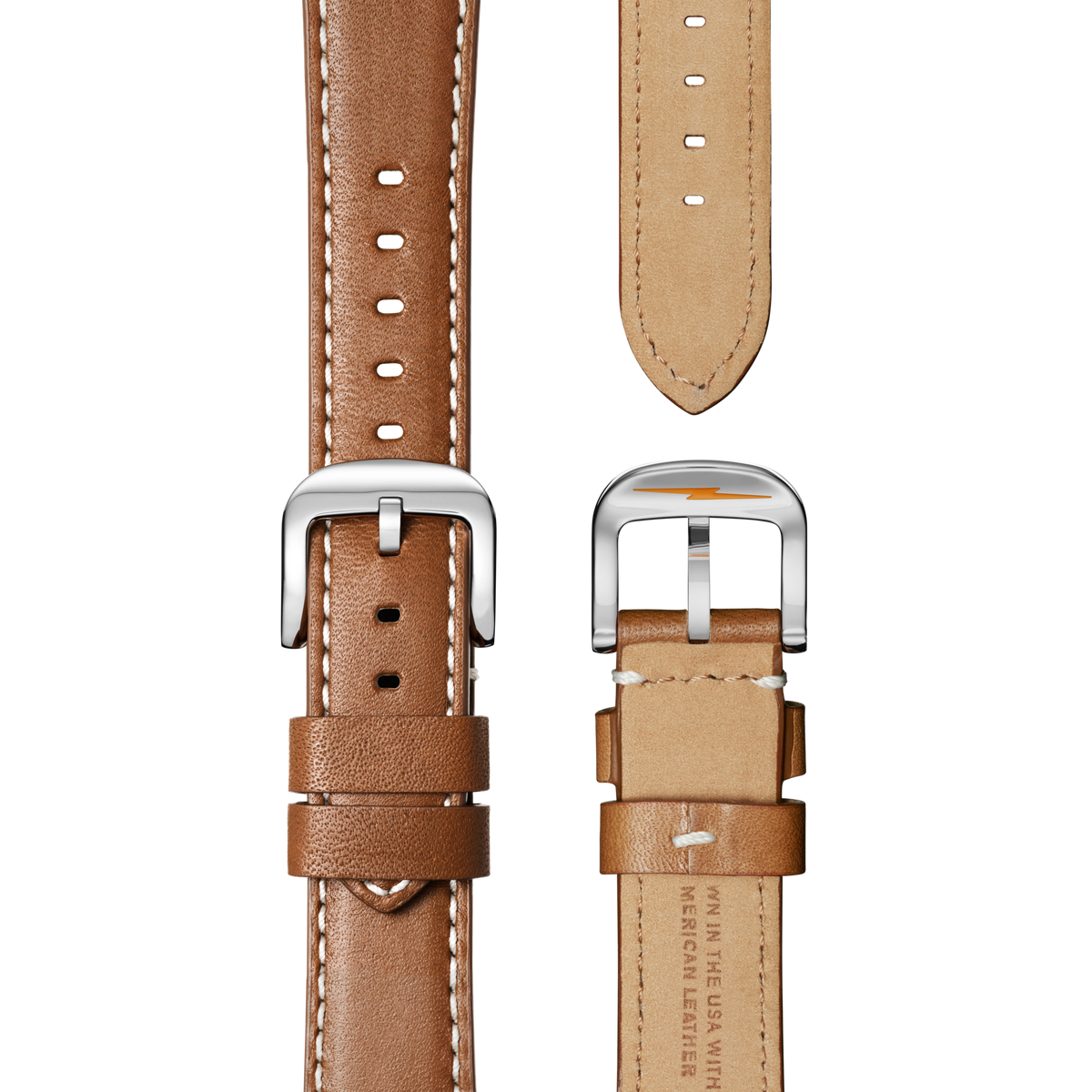 Runwell Watch - White Tan Leather Strap