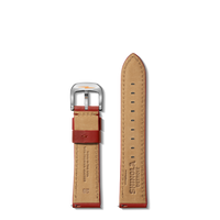 20mm Pop Red Leather Watch Strap - Pop Red