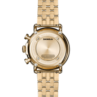 Runwell Chronograph Watch - MOP Gold Bracelet