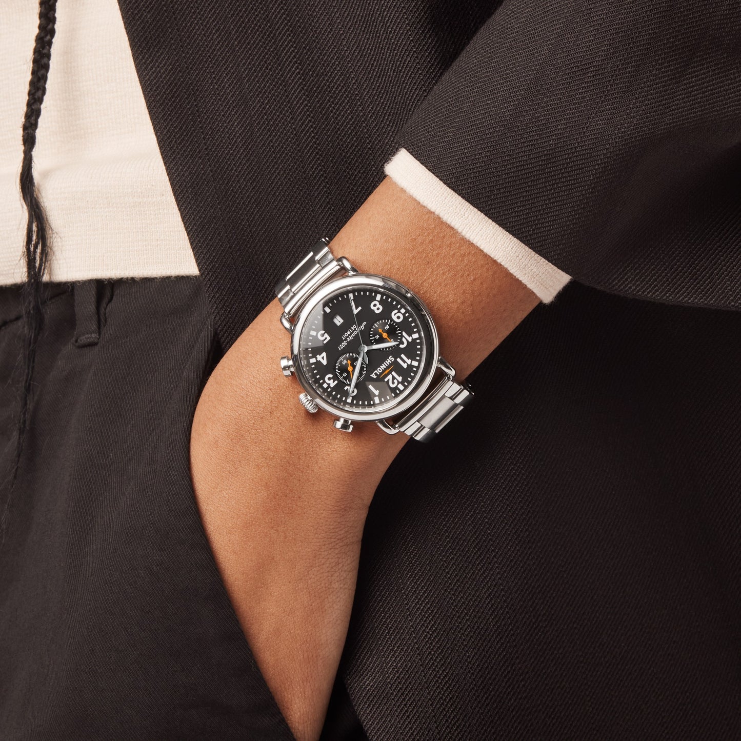 Runwell Chronograph Watch - Black