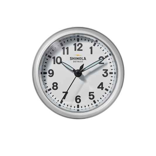 6" Runwell Clock - White